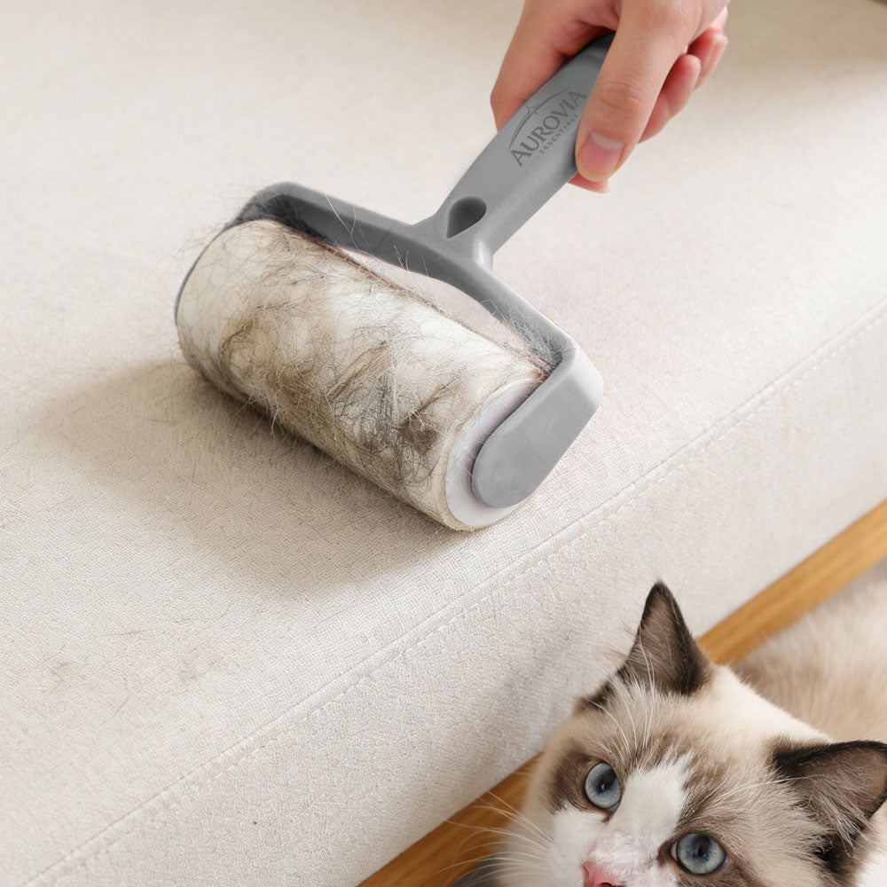 Aurovia Essentials Lint Roller Starter Set (Handle + 5 Rolls)