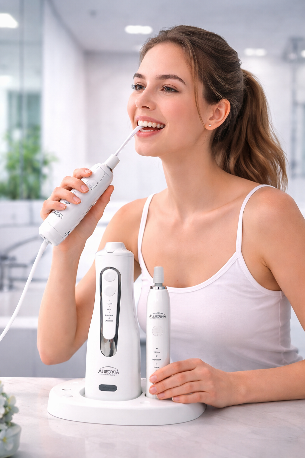 Aurovia Essentials Oral Care Combo — Electric Toothbrush + Water Flosser