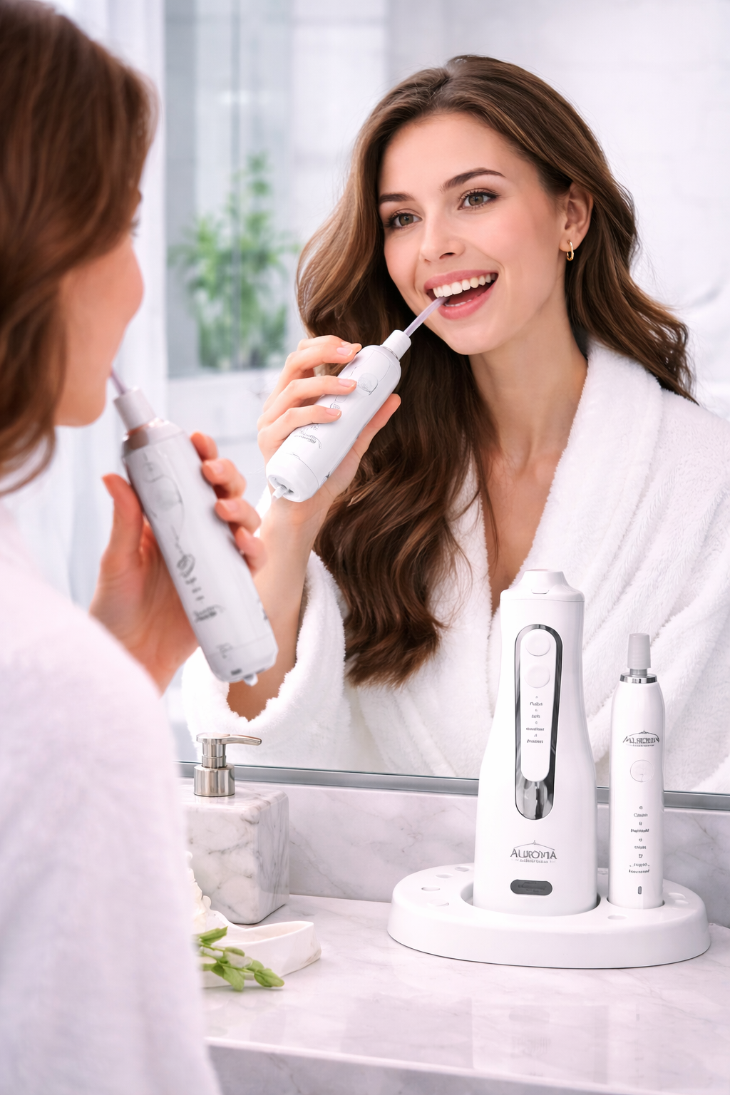 Aurovia Essentials Oral Care Combo — Electric Toothbrush + Water Flosser