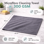 Aurovia Essentials Microfibre Cleaning Towel — 300 GSM