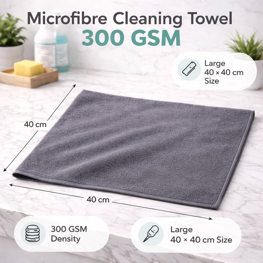 Aurovia Essentials Microfibre Cleaning Towel — 300 GSM