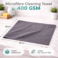 Aurovia Essentials Microfibre Cleaning Towel — 400 GSM