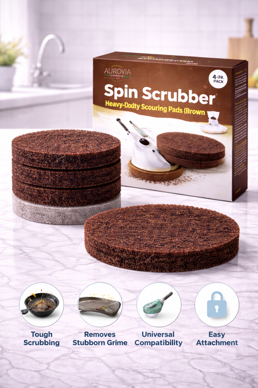 Spin Scrubber Heavy-Duty Scouring Pad (Brown)